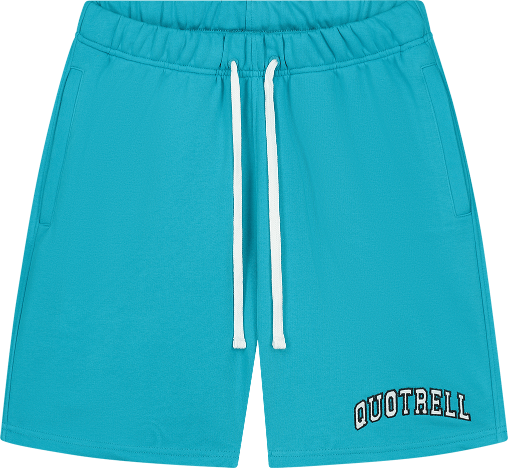 Quotrell University Shorts | Aqua/white Blauw