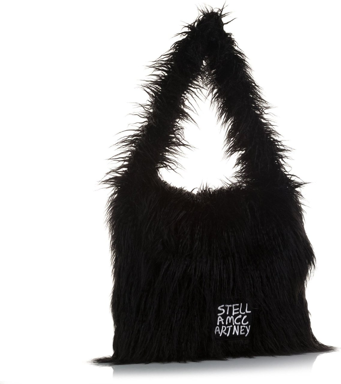 Stella McCartney x Ed Curtis Faux Fur Shoulder Bag Zwart