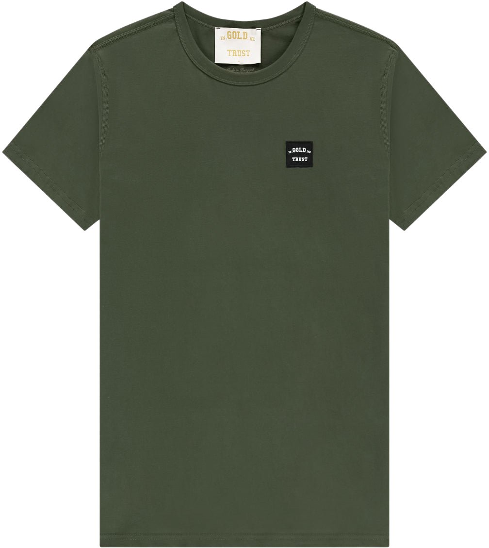 In Gold We Trust The Lock Shortsleeve Forest Night Groen