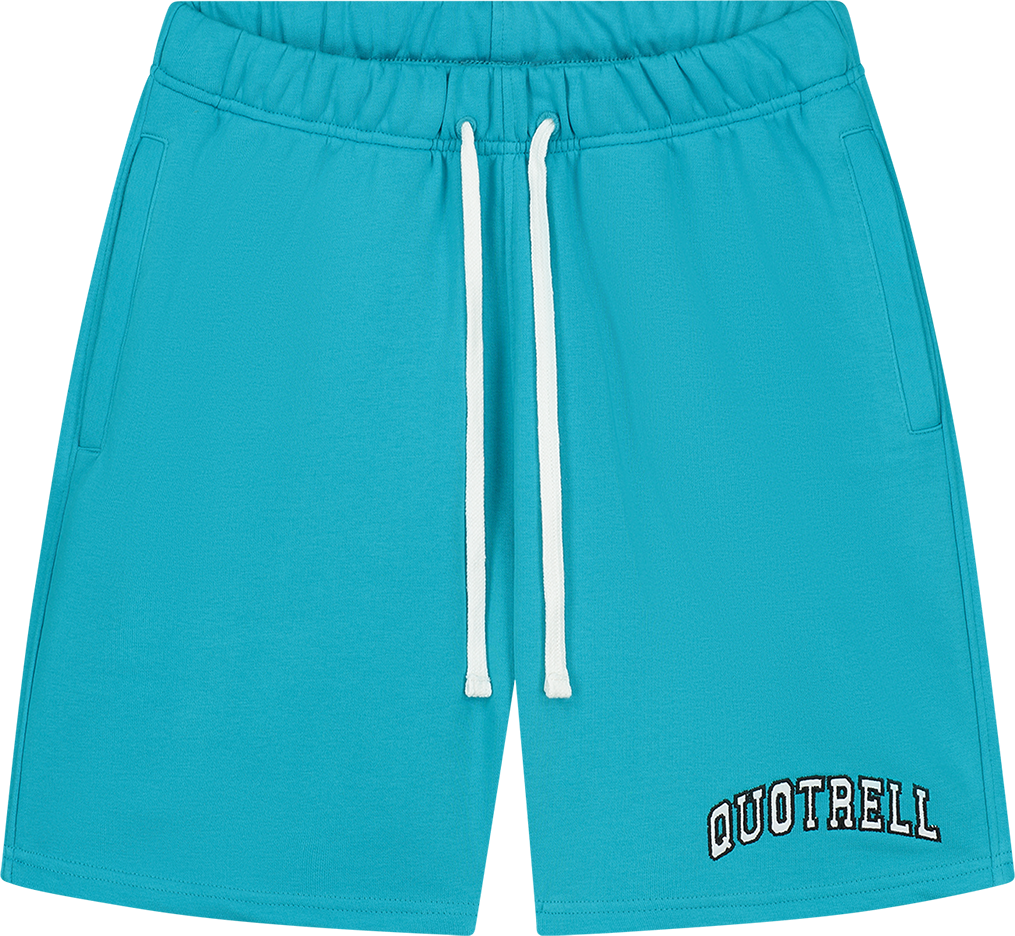Quotrell University Shorts | Aqua/white Blauw