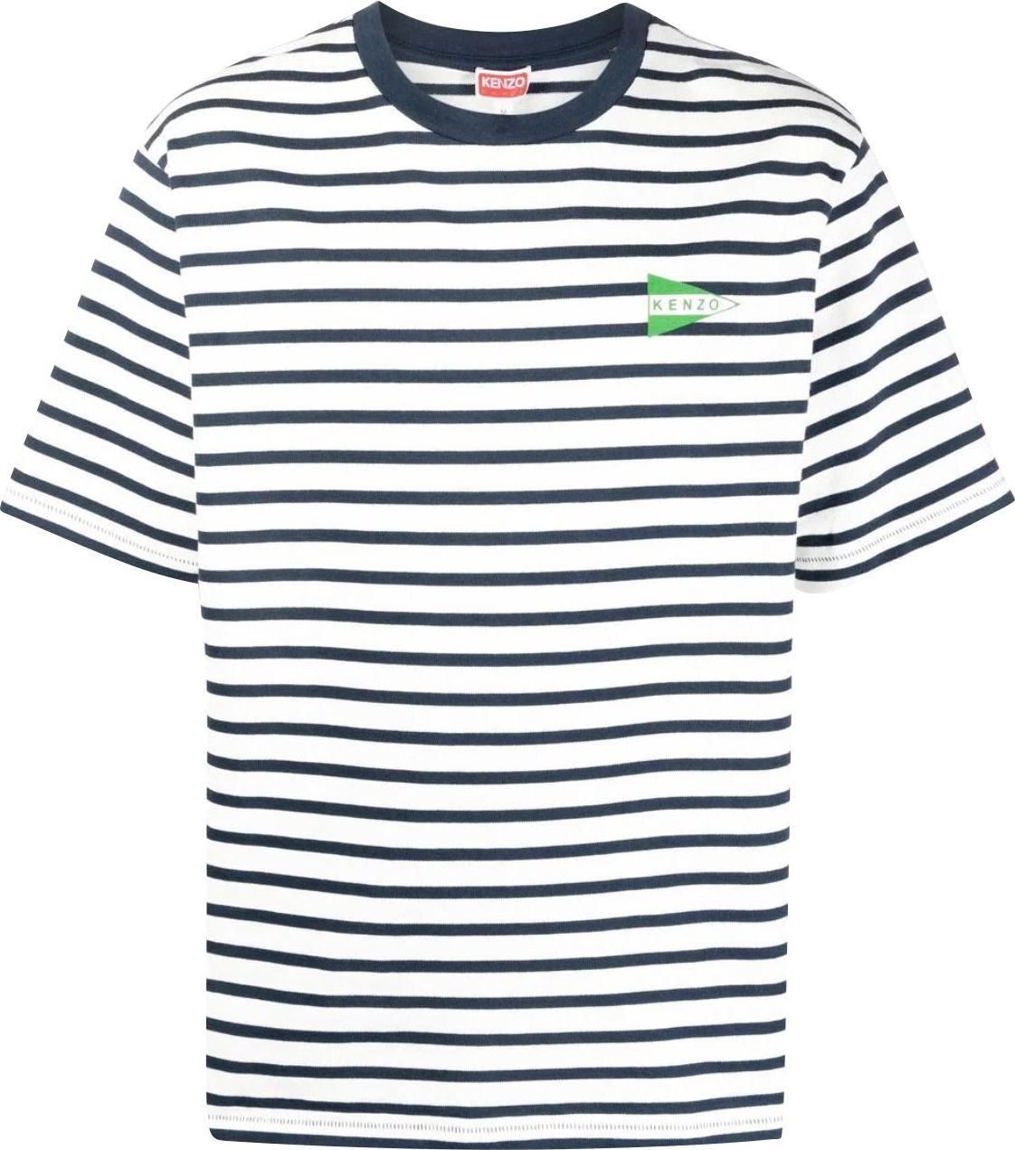Kenzo Nautical Striped Oversize T-shirt Striped Soft Jersey Midnight Blue Blauw