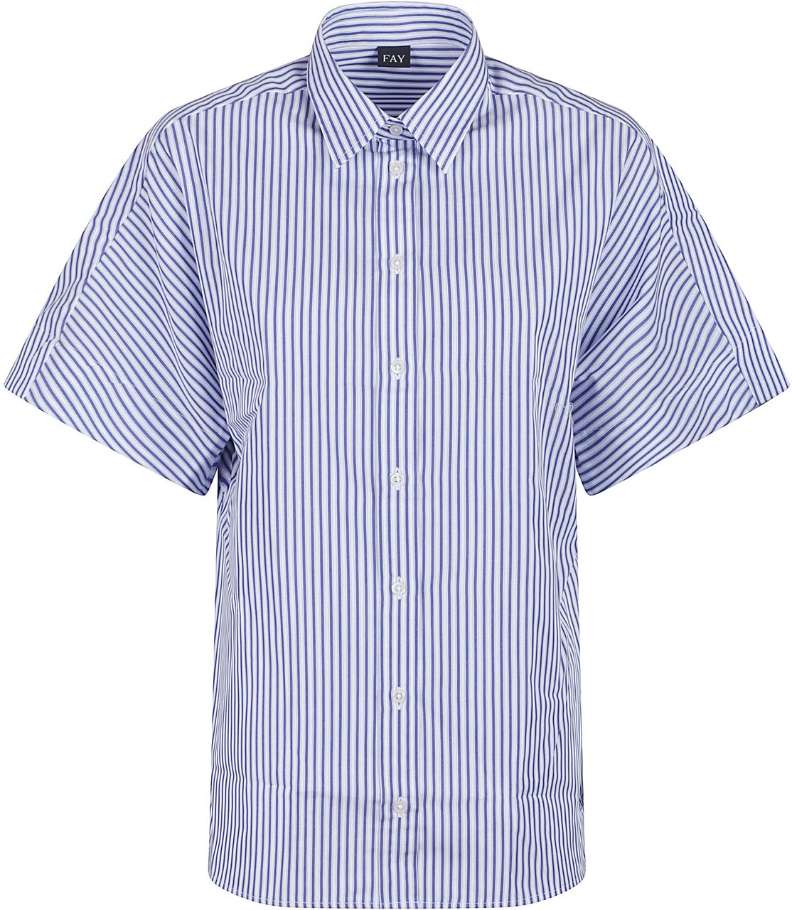 Fay Short Sleeve Shirt Blue Blauw