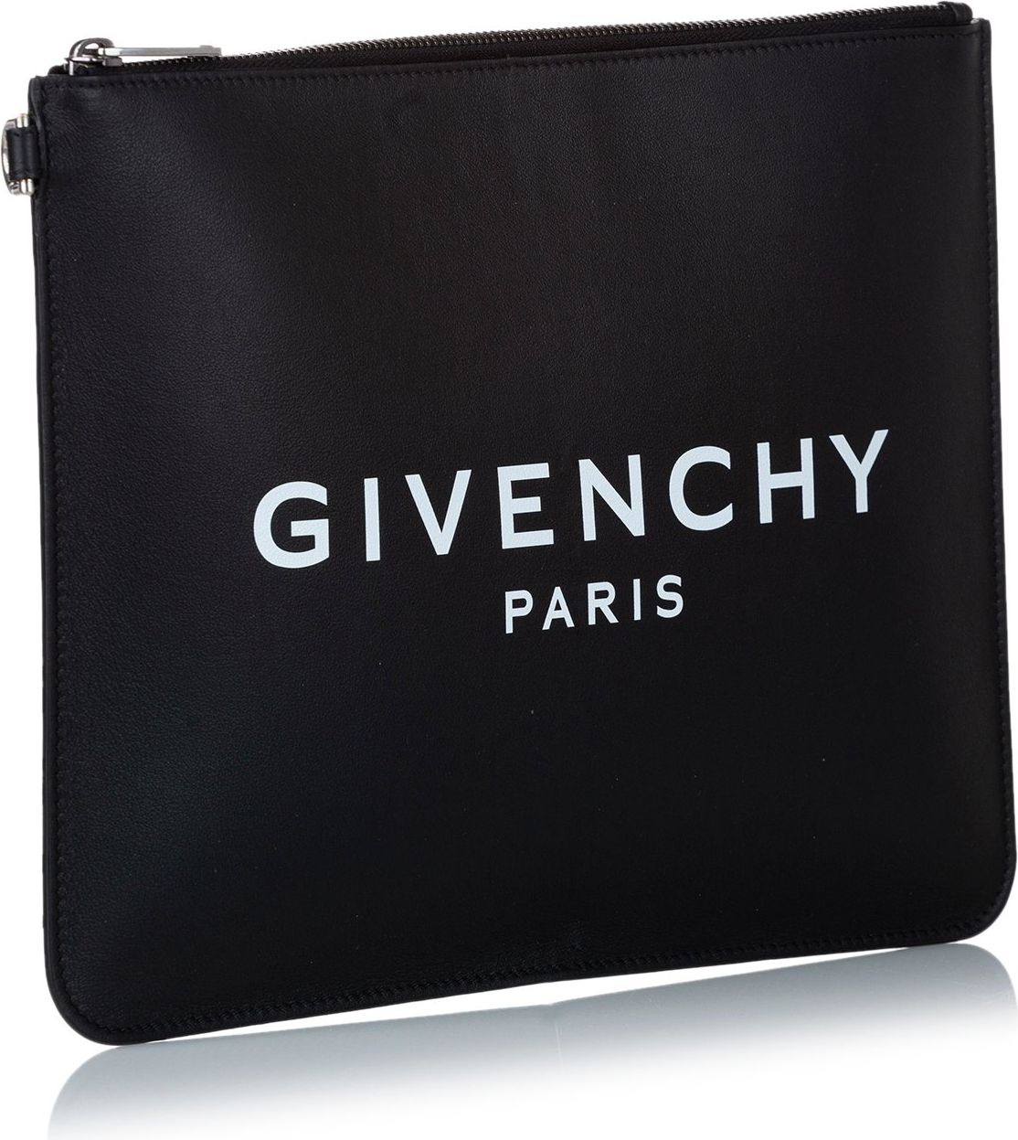 Givenchy Logo Leather Clutch Bag Zwart