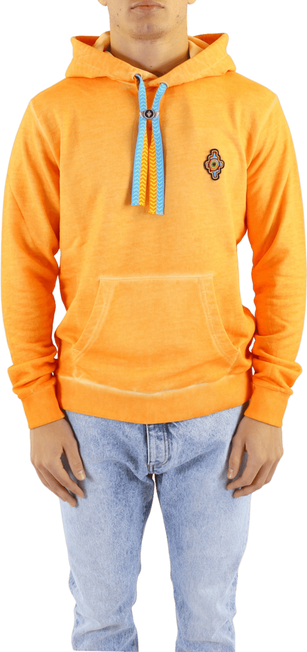 Marcelo Burlon Heren Sunset Cross Regular Hoodie Geel