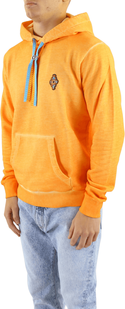 Marcelo Burlon Heren Sunset Cross Regular Hoodie Geel