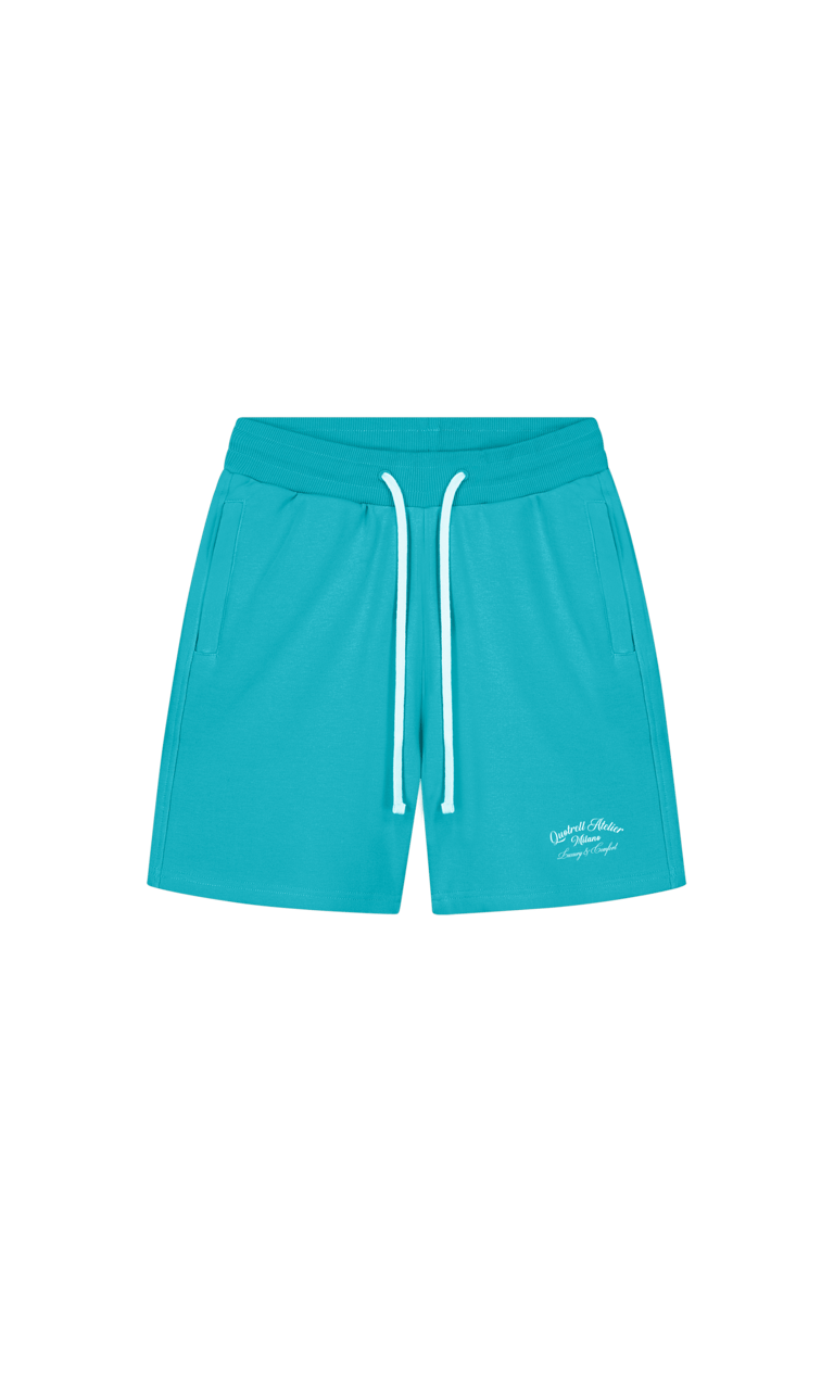 Quotrell Atelier Milano Shorts | Aqua/white Blauw