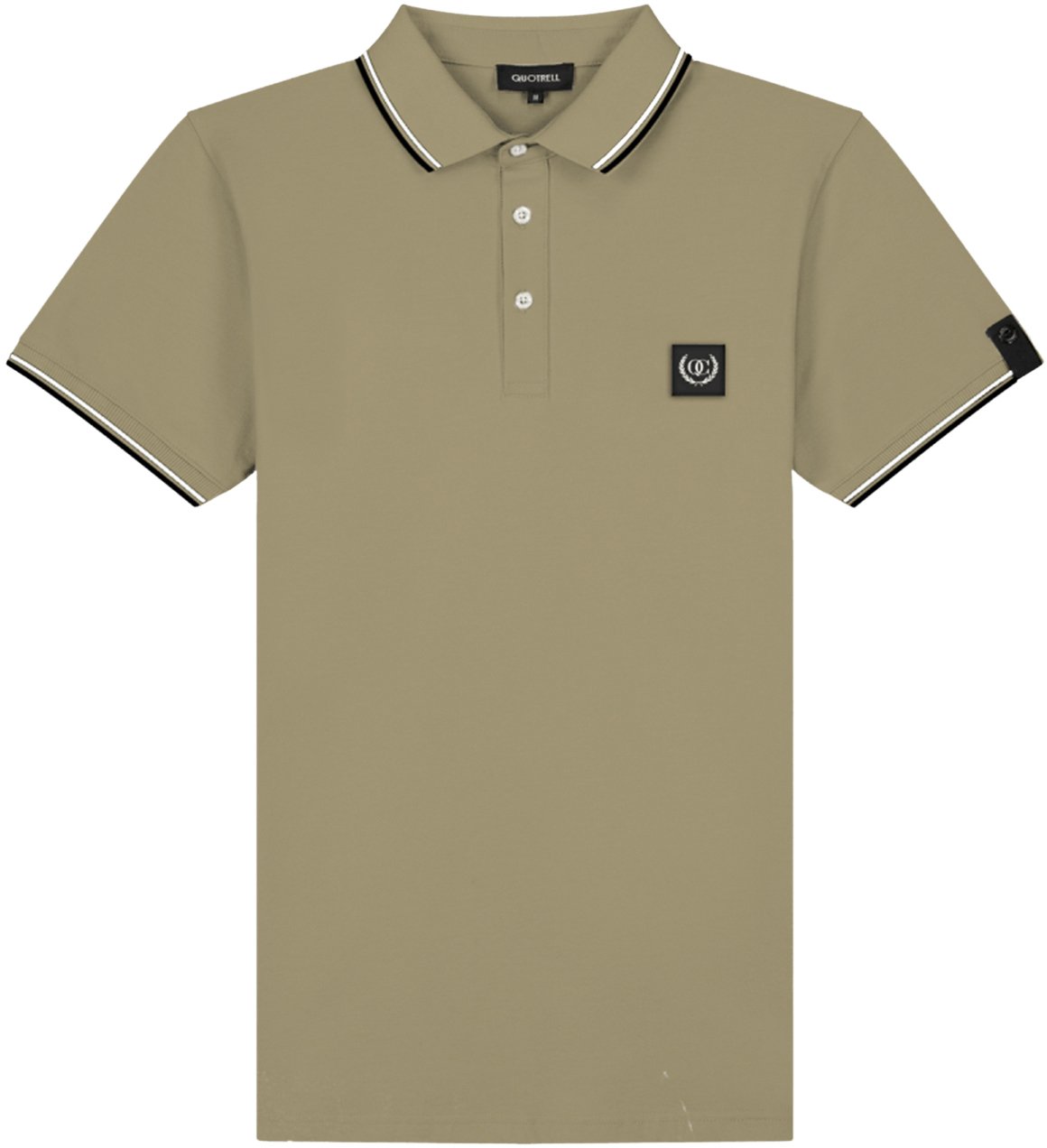 Quotrell Quotrell Couture - Avergne Polo | Faded Khaki/black Groen