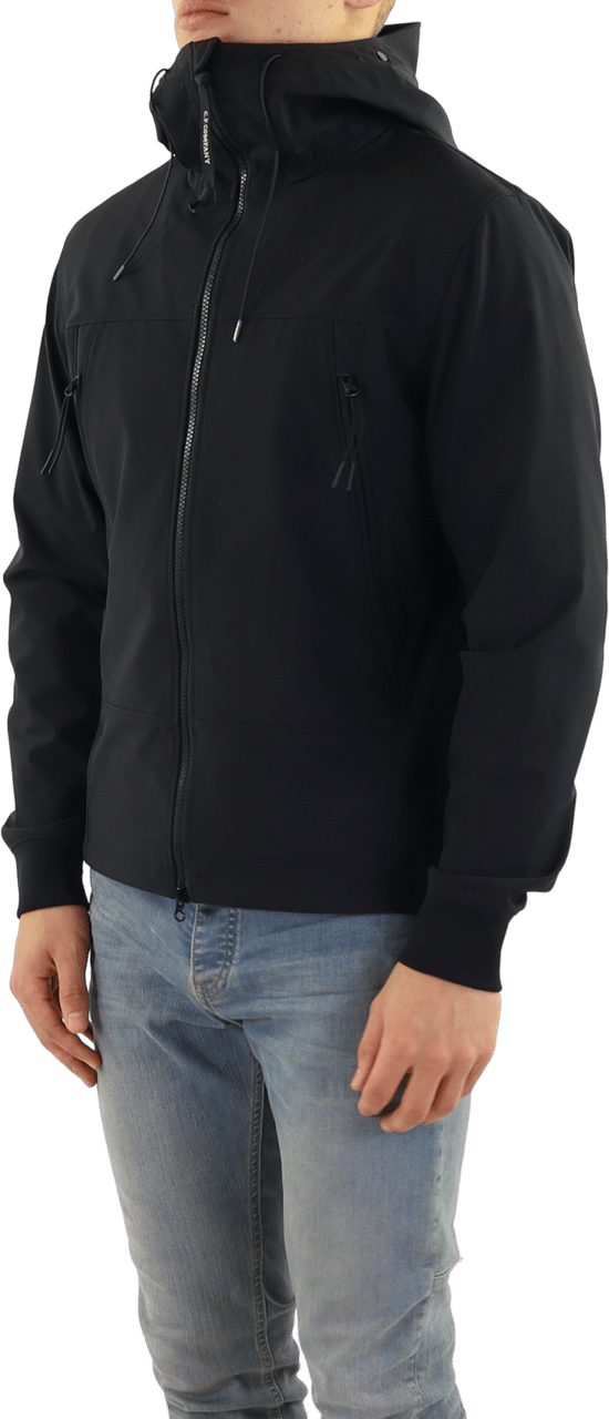 CP Company C.p. Company C.p. Shell-r Goggle Black Hooded Jacket Black Zwart