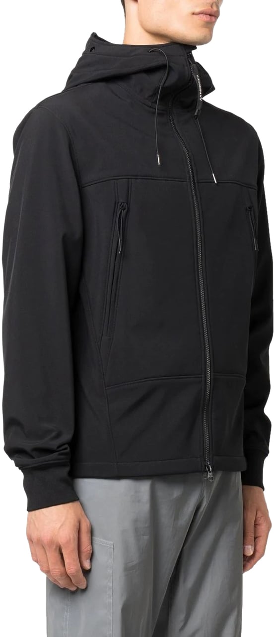 CP Company C.p. Company C.p. Shell-r Goggle Black Hooded Jacket Black Zwart