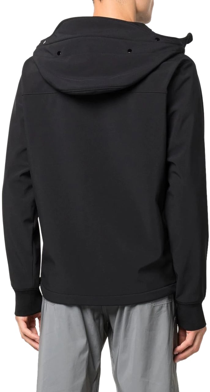 CP Company C.p. Company C.p. Shell-r Goggle Black Hooded Jacket Black Zwart