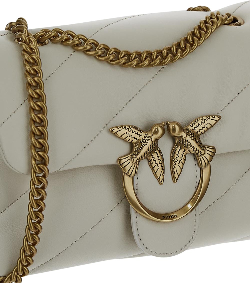 Pinko Bags Bianco Seta Donkergrijs