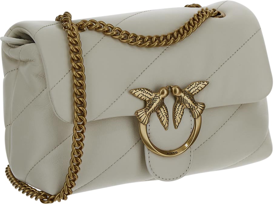 Pinko Bags Bianco Seta Donkergrijs