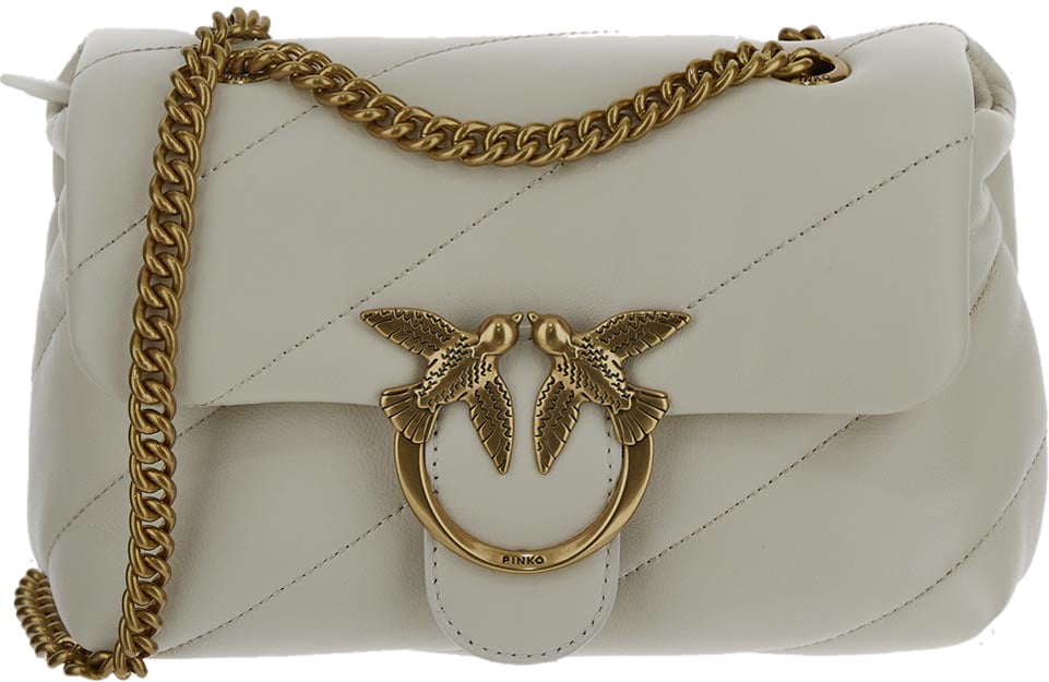 Pinko Bags Bianco Seta Donkergrijs