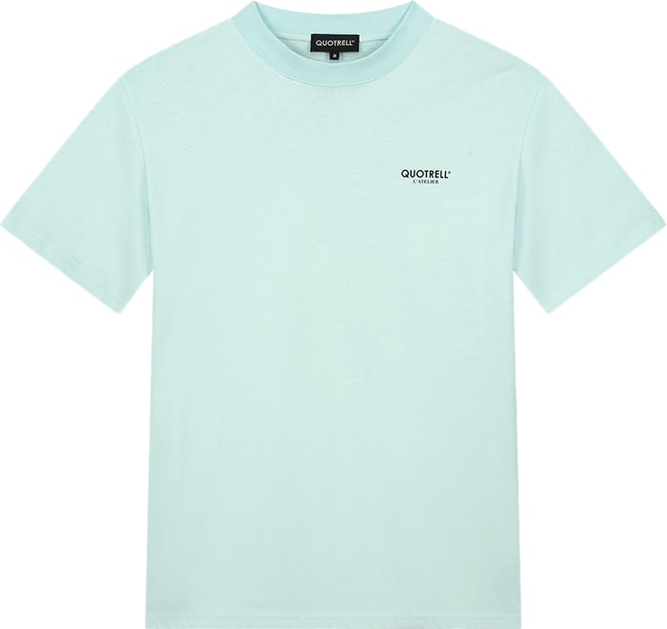 Quotrell L'atelier T-shirt | Faded Blue/black Blauw