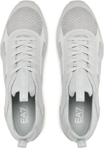 Emporio Armani EA7 Lace Up Sneakers Heren Wit/Grijs Grijs