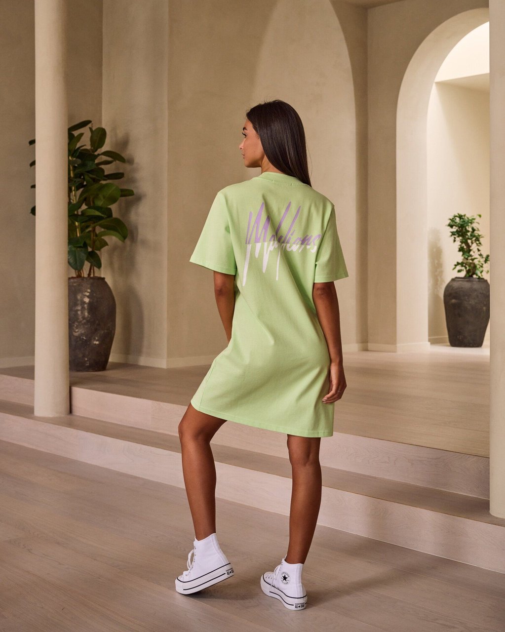 Malelions Kiki T-Shirt Dress - Lime Groen