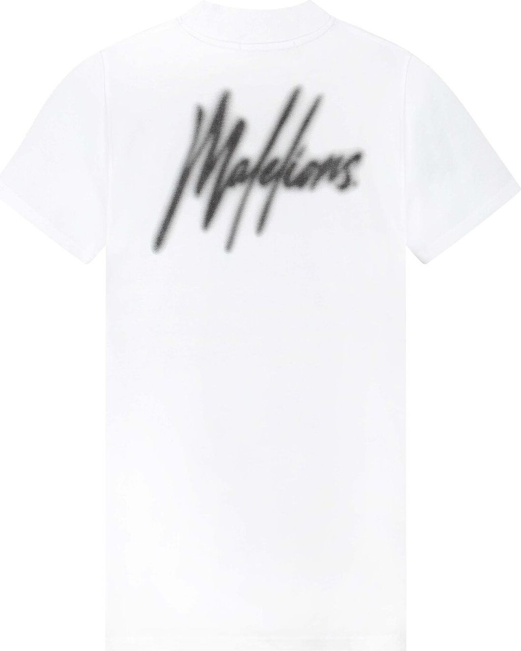Malelions Women Blurred T-Shirt Dress - White Wit