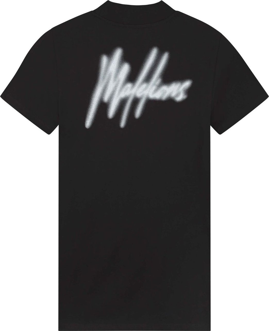 Malelions Blurred T-Shirt Dress - Black/White Zwart