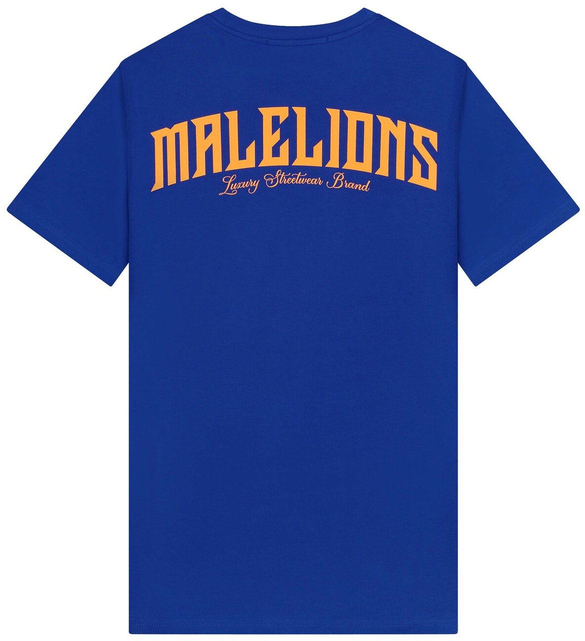 Malelions Boxer T-Shirt - Cobalt/Orange Blauw