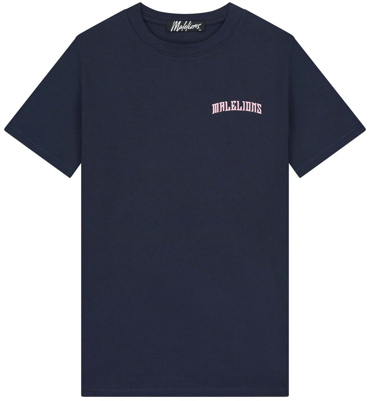 Malelions Boxer T-Shirt - Navy/Pink Blauw