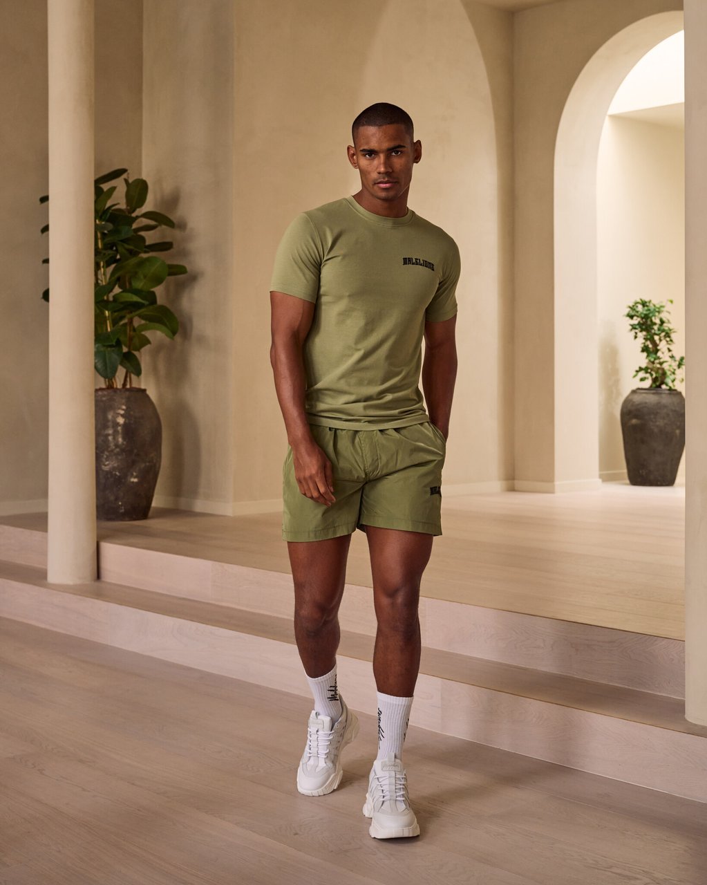 Malelions Boxer T-Shirt - Army/Black Groen