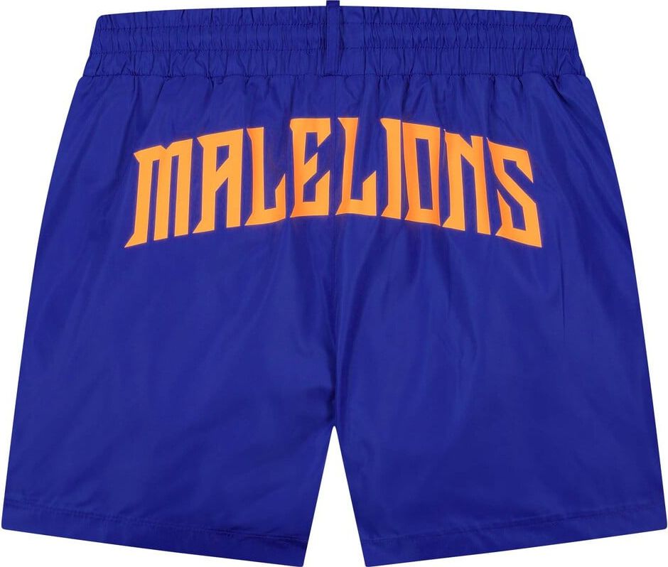Malelions Boxer Swimshort 2 - Cobalt/Orange Blauw