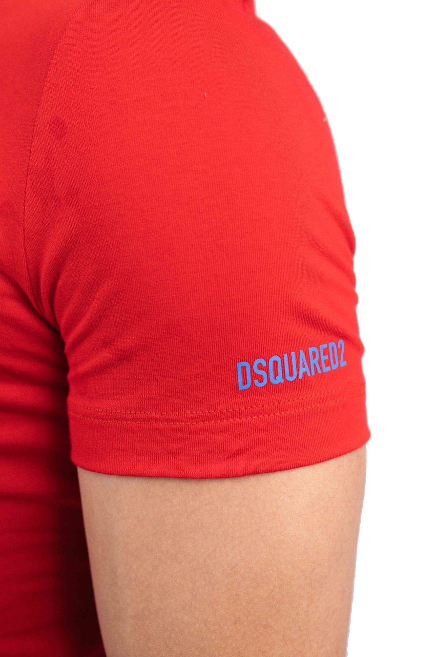 Dsquared2 Sleeve Logo T-Shirt Heren Rood Rood