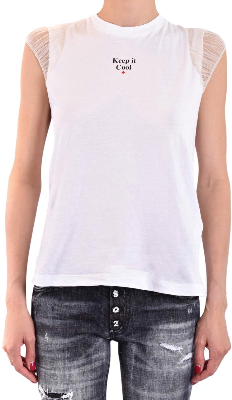Dsquared2 T-shirt Smanicata Wit