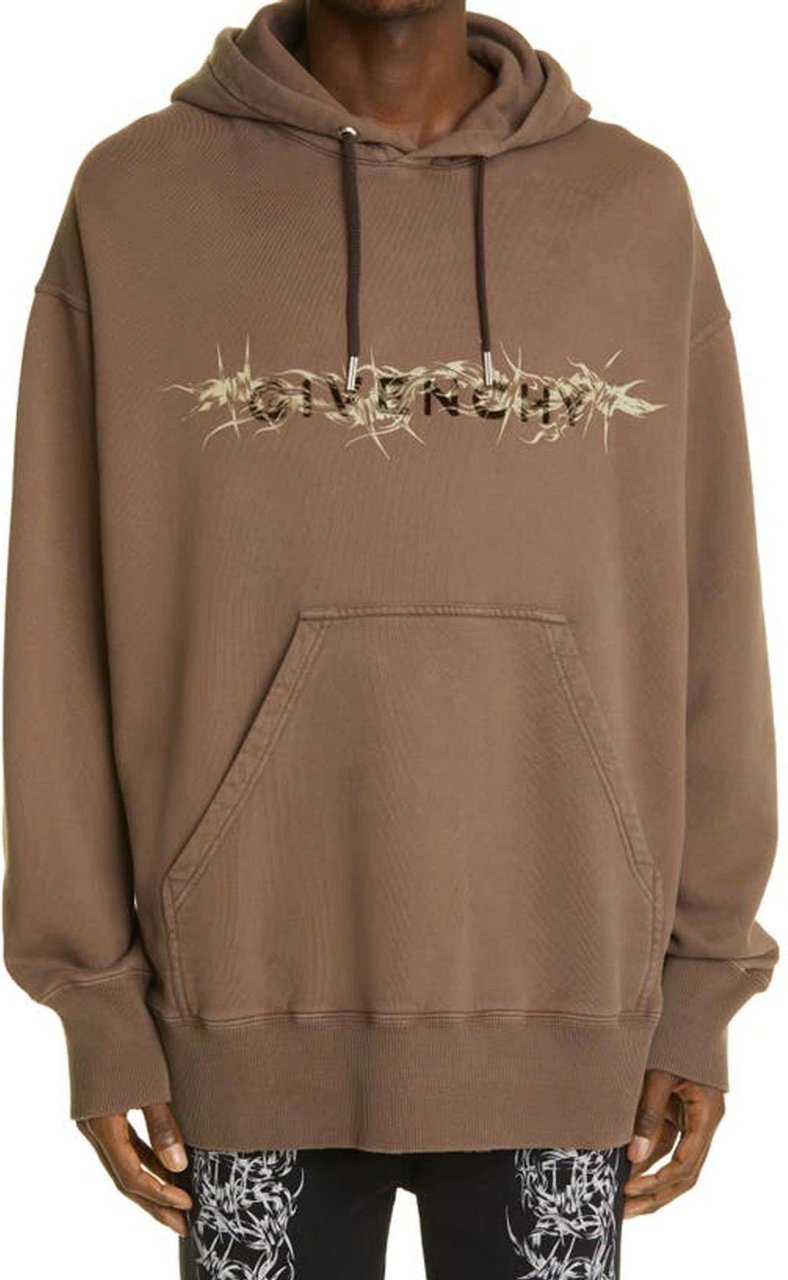 Givenchy Givenchy Logo Hooded Sweatshirt Bruin
