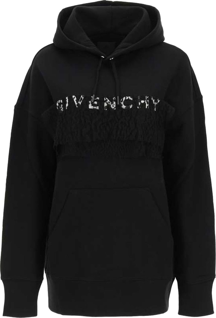 Givenchy Givenchy Logo Hooded Sweatshirt Zwart