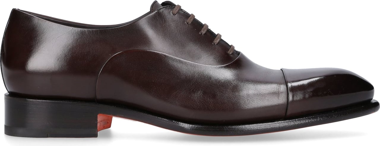 Santoni Business Shoes Oxford Calfskin Oldman Bruin