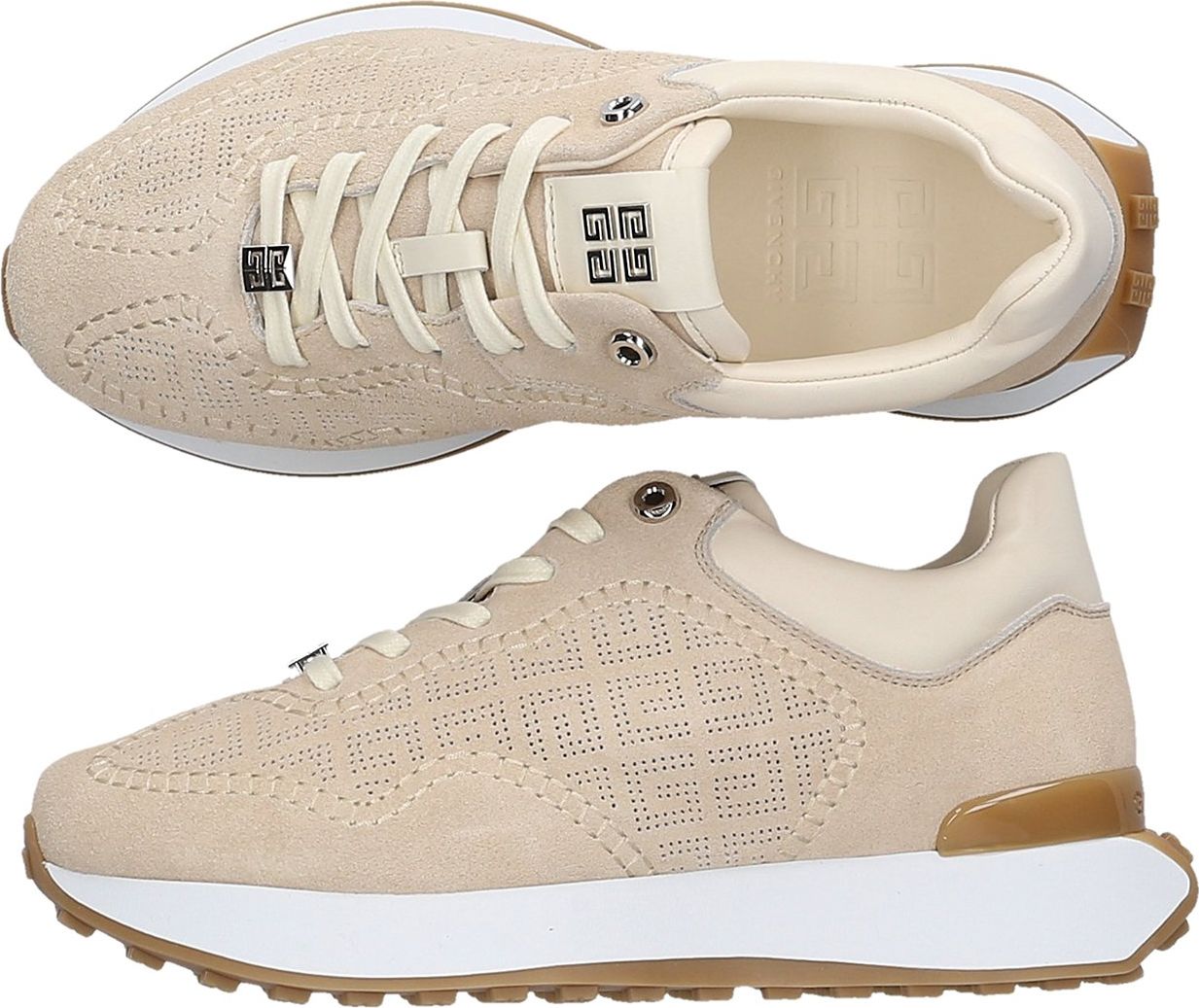 Givenchy Low-top Sneakers Giv Runner Suede Queens Beige