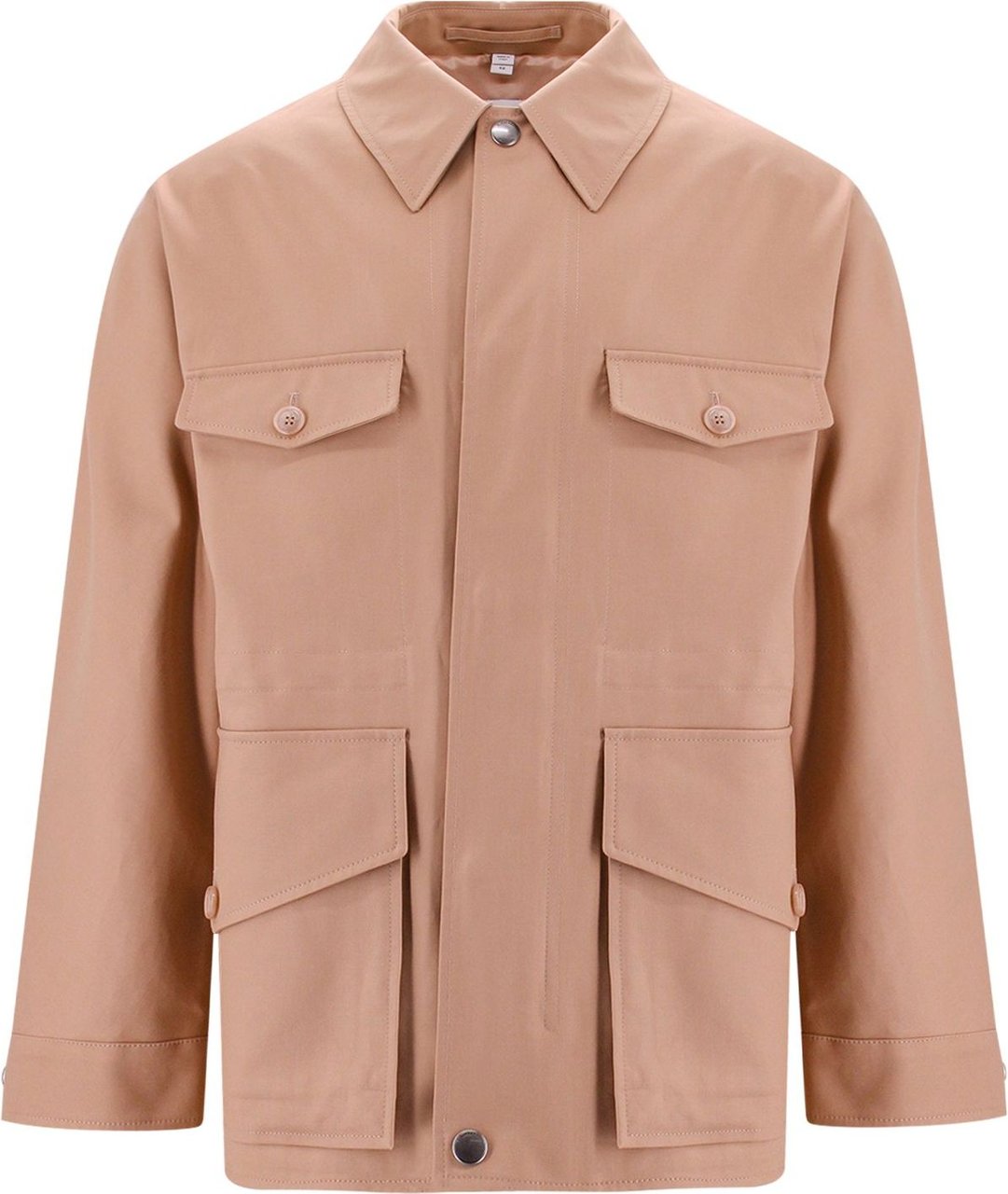Burberry Cotton jacket with logoed buttons Beige