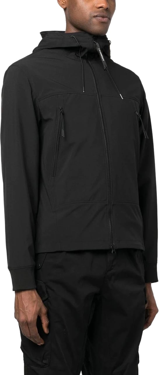 CP Company C.p. Company C.p. Shell-r Goggle Black Hooded Jacket Black Zwart