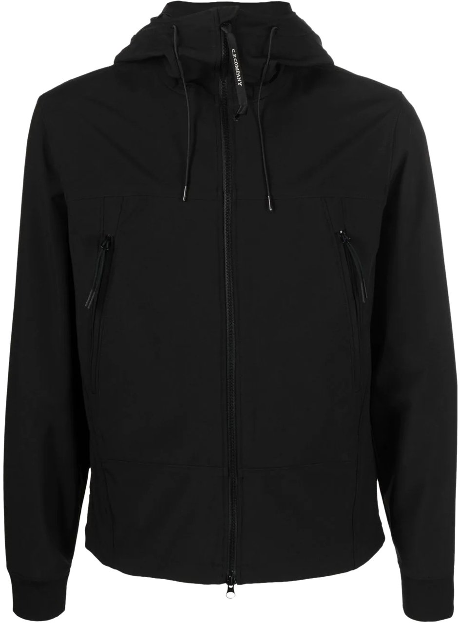 CP Company C.p. Company C.p. Shell-r Goggle Black Hooded Jacket Black Zwart