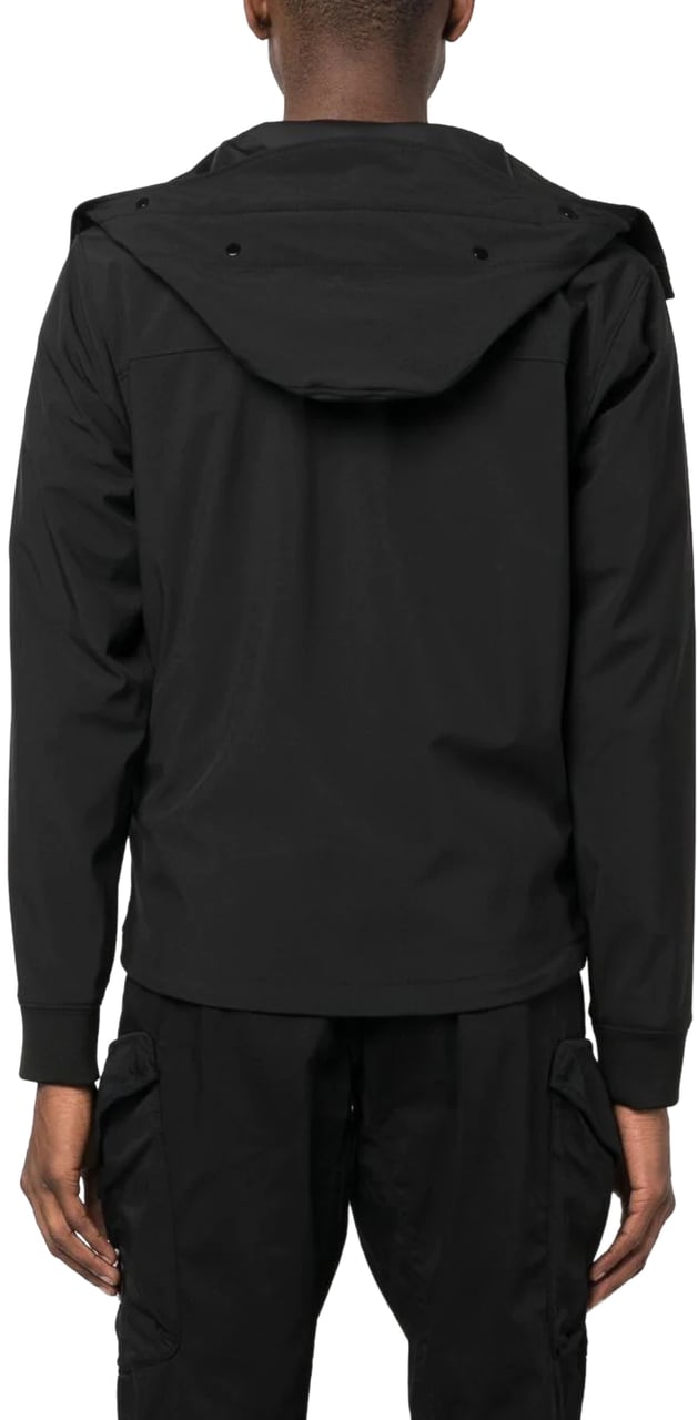 CP Company C.p. Company C.p. Shell-r Goggle Black Hooded Jacket Black Zwart