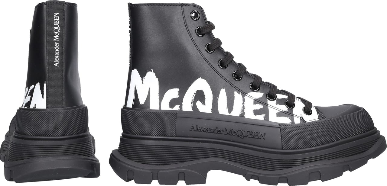 Alexander McQueen Boots Joey Nappa Leather Fireball Zwart