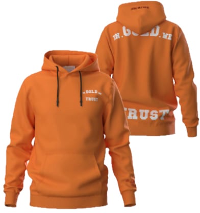 In Gold We Trust The Notorious Hoodie Heren Oranje Oranje