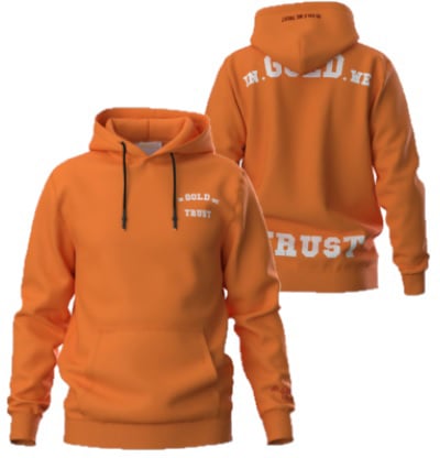 In Gold We Trust The Notorious Hoodie Heren Oranje Oranje