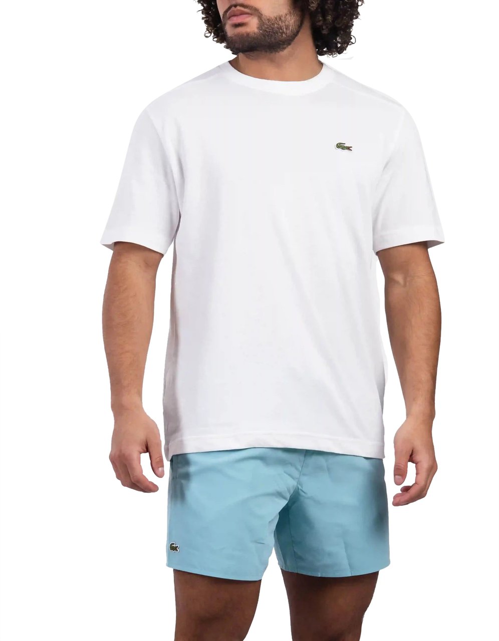 Lacoste Sport Logo T-Shirt Heren Wit Wit