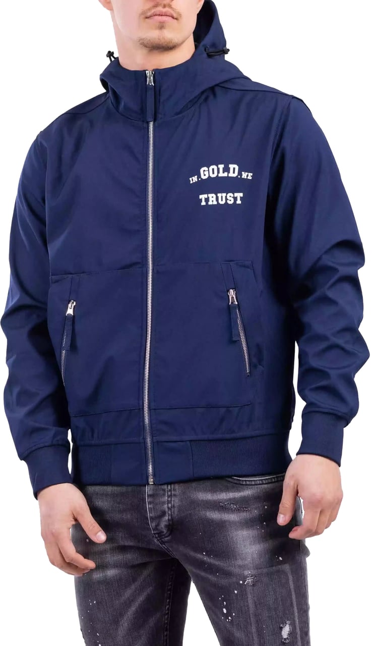 In Gold We Trust The Gift Softshell Jas Blauw