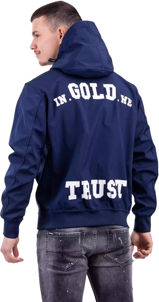 In Gold We Trust The Gift Softshell Jas Blauw