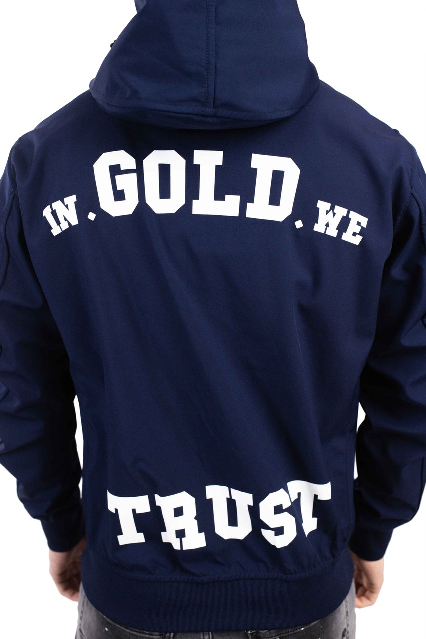 In Gold We Trust The Gift Softshell Jas Blauw