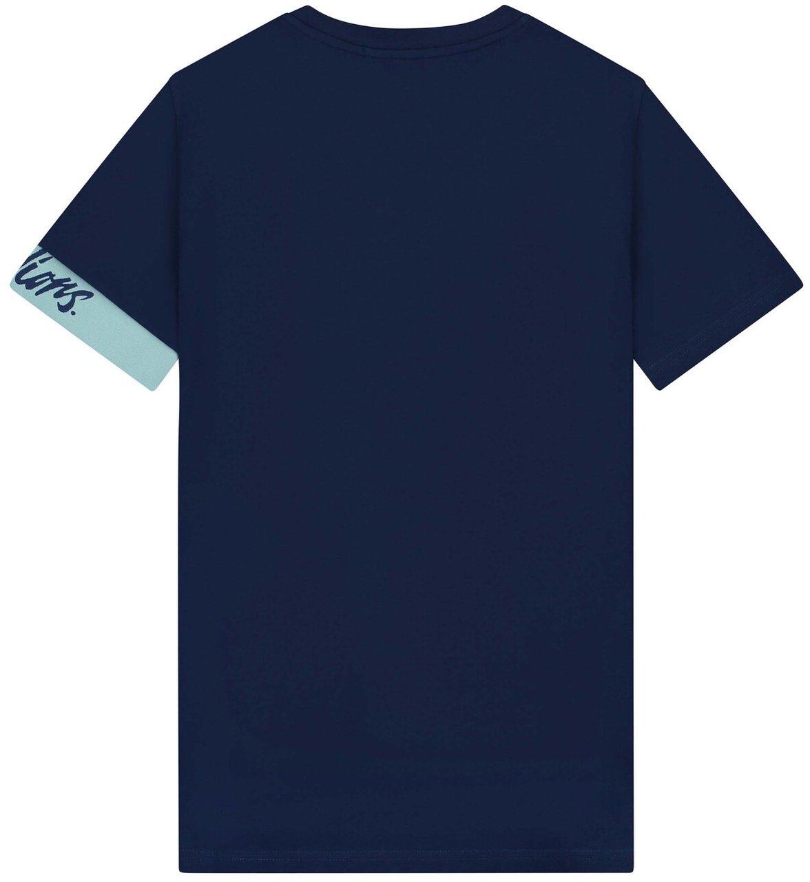 Malelions Captain T-Shirt 2 - Navy/Light Blue Blauw