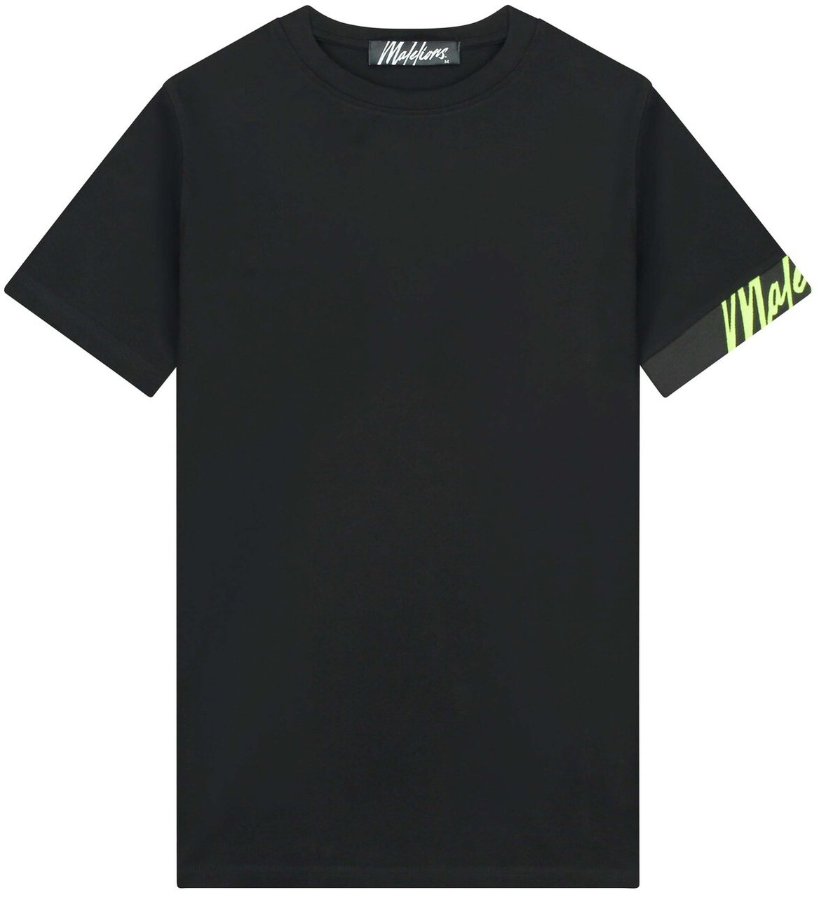 Malelions Captain T-Shirt 2 - Black/Neon Ye Zwart