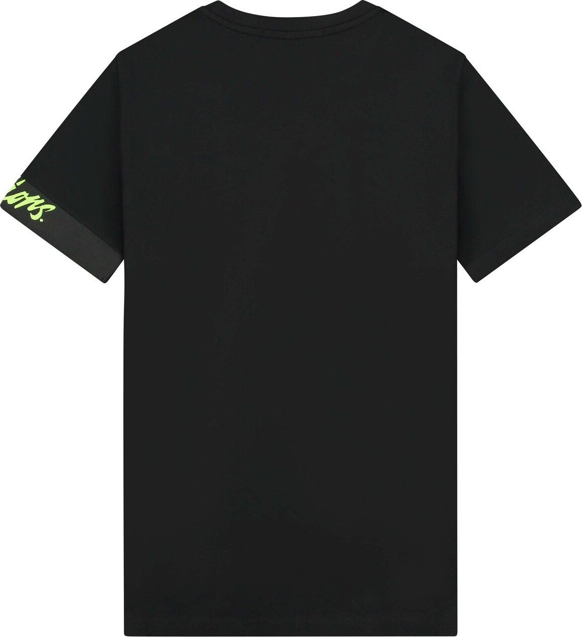 Malelions Captain T-Shirt 2 - Black/Neon Ye Zwart