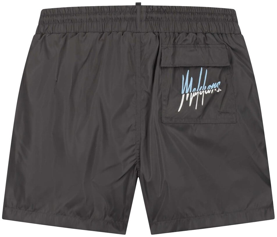 Malelions Split Swimshort - Antra/Light Blue Grijs
