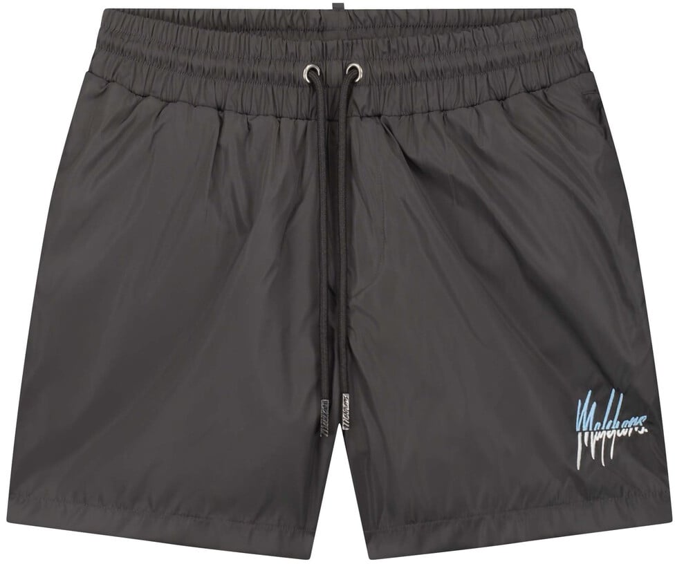 Malelions Split Swimshort - Antra/Light Blue Grijs