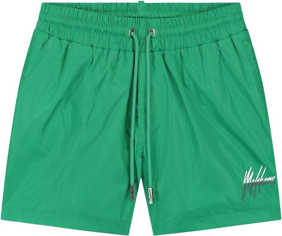 Malelions Split Swimshort - Green/White Groen