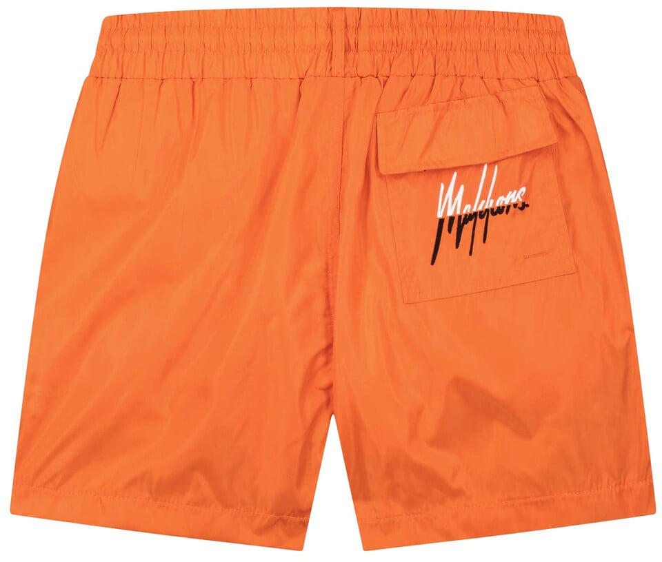 Malelions Split Swimshort - Orange/White Oranje